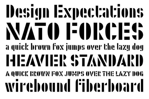 Stencil font category