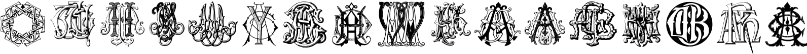 Intellecta Monograms Triple AAA AYM Font TrueType