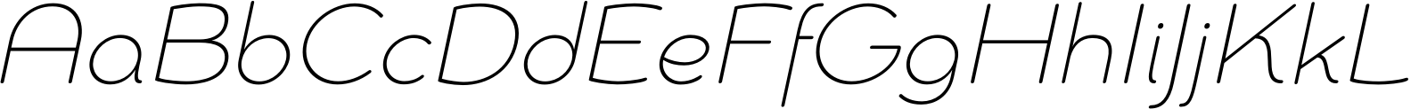 Chennai Thin Oblique Font OpenType