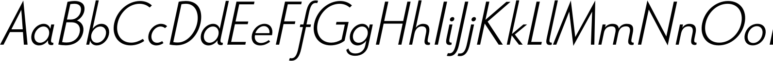 Le Havre Light Italic Font OpenType