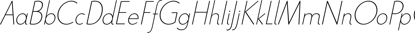 Le Havre Rounded Thin Italic Font OpenType