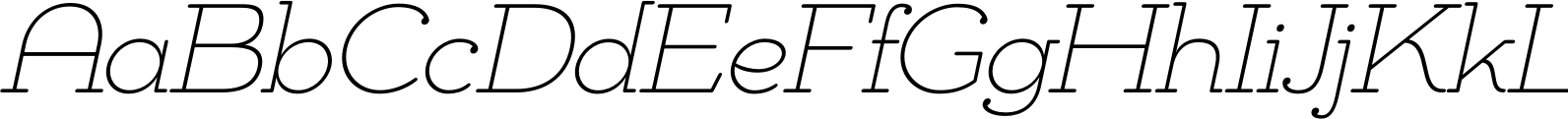Chennai Slab Thin Oblique Font OpenType
