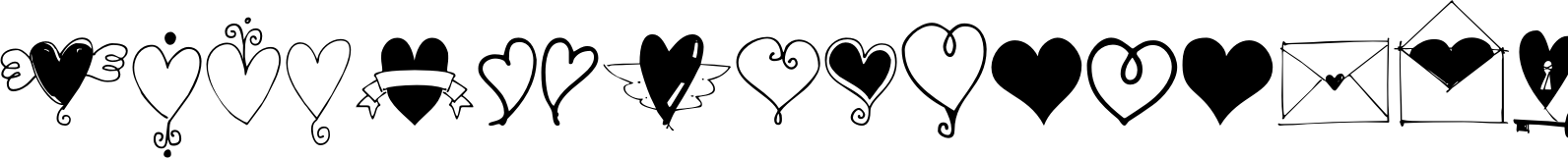 Heart Doodles Font OpenType